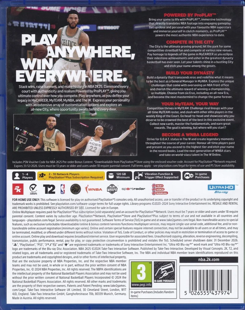 NBA 2K25 de 2K, PS5 – jaquette