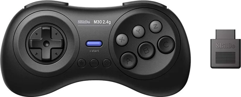 M30 2.4G SEGA Mega Drive Wireless Controller Black van 8BitDo, Zwart – cover