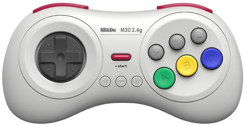 M30 2.4Ghz - USB Gamepad Analoog/digitaal - Android - Nintendo Switch - Nintendo Switch 2 - PC by 8BitDo, White – cover