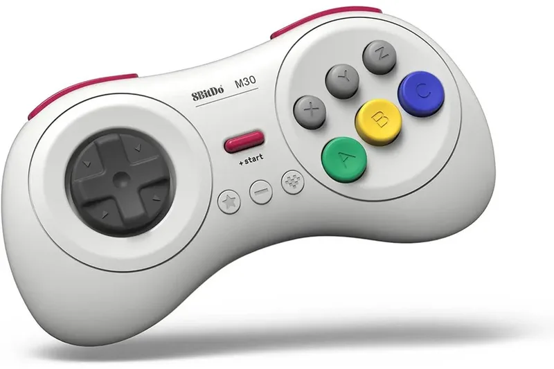 M30 Pc-gamepad Zilver van 8BitDo, Transparent Purple – cover