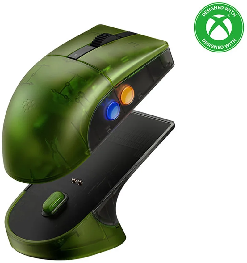 Retro R8 Mouse - Xbox Edition muis Gamen Ambidextrous RF Wireless + Bluetooth + USB Type-C Optisch 26000 DPI van 8BitDo, Groen – cover