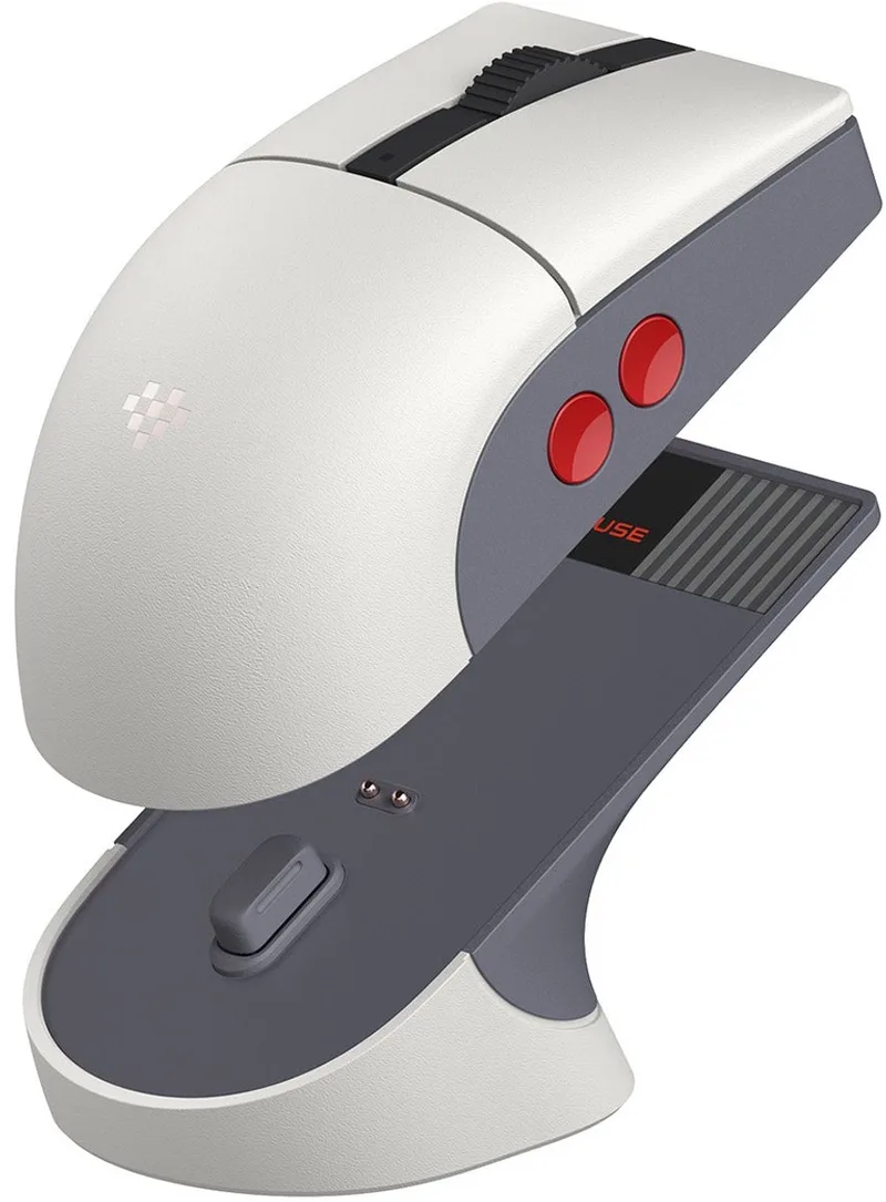 Retro R8 N Edition - Muis Draadloos - Optisch - PixArt PAW3395 - 26.000 DPI - 8000 Hz - Beige van 8BitDo, Grijs, Wit – cover
