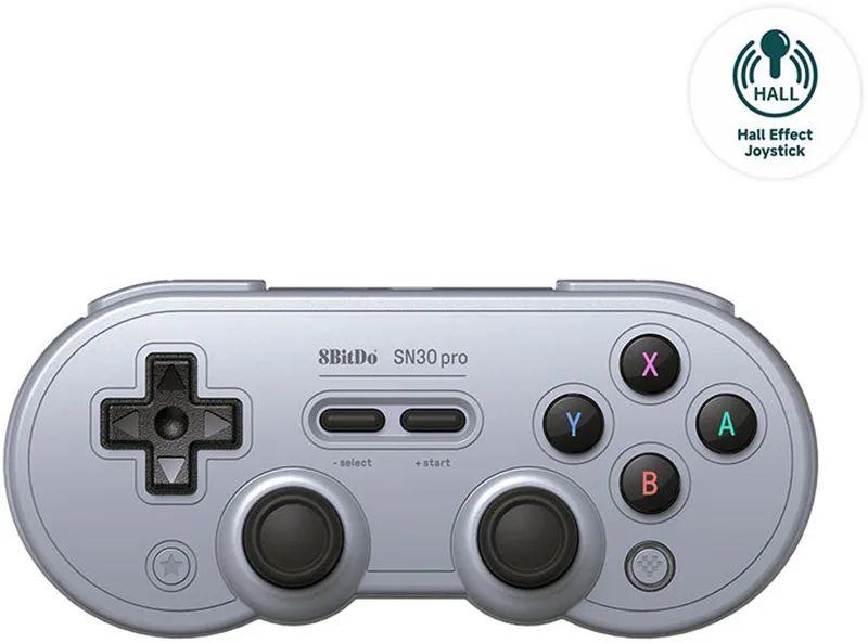 SN30 Pro Gamepad Hall Effect Gray by 8BitDo, Grey – cover