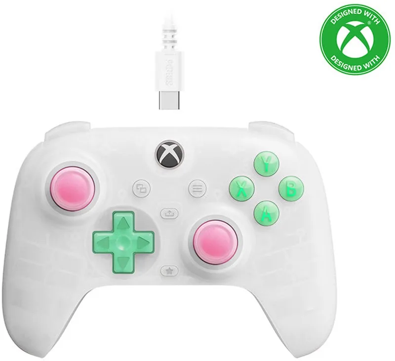 Ultimate - Controller - Analoog/Digitaal - Windows, Xbox Series X | S, Xbox One - Wit by 8BitDo, Doorschijnend, White – cover