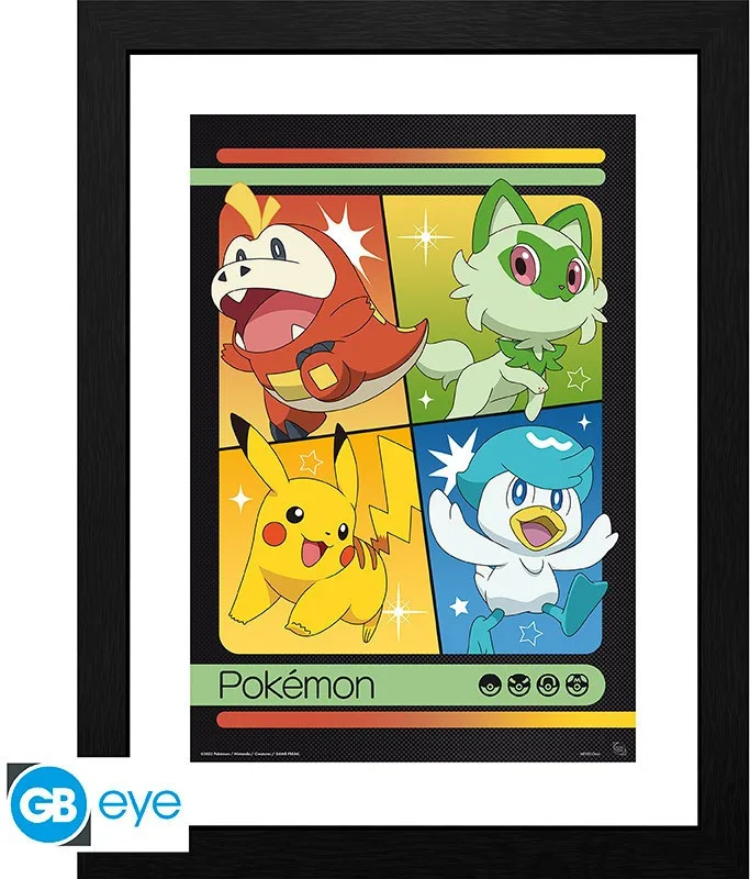 Pokemon Framed Print - Scarlet & Violet Starters van ABYstyle – cover