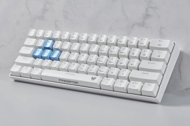 Aethon 330 Keyboard – Gaming Toetsenbord – 60% TKL – Bedraad en draadloos – Verlichting – Qwerty van Acer, Wit, US – cover