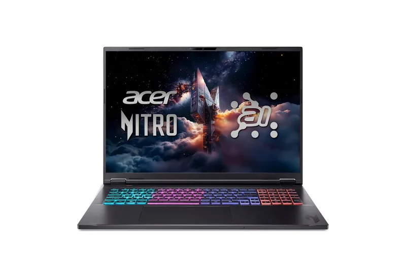 Nitro 18 AI - 18" WQXGA - AMD Ryzen AI 7 350 - GeForce RTX 5070 Ti Gaming-Notebook (45,72 cm/18 Zoll, AMD Ryzen™ AI 7 350, GeForce RTX™ 5070 Ti, 8 GB, 250 GB SSD) by Acer, Black – cover