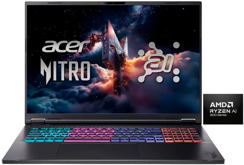 Nitro 18 AI Notebook (45,72 cm/18 Zoll, AMD Ryzen™ AI 7 350, GeForce RTX 5070, 16 GB) by Acer, Black – cover