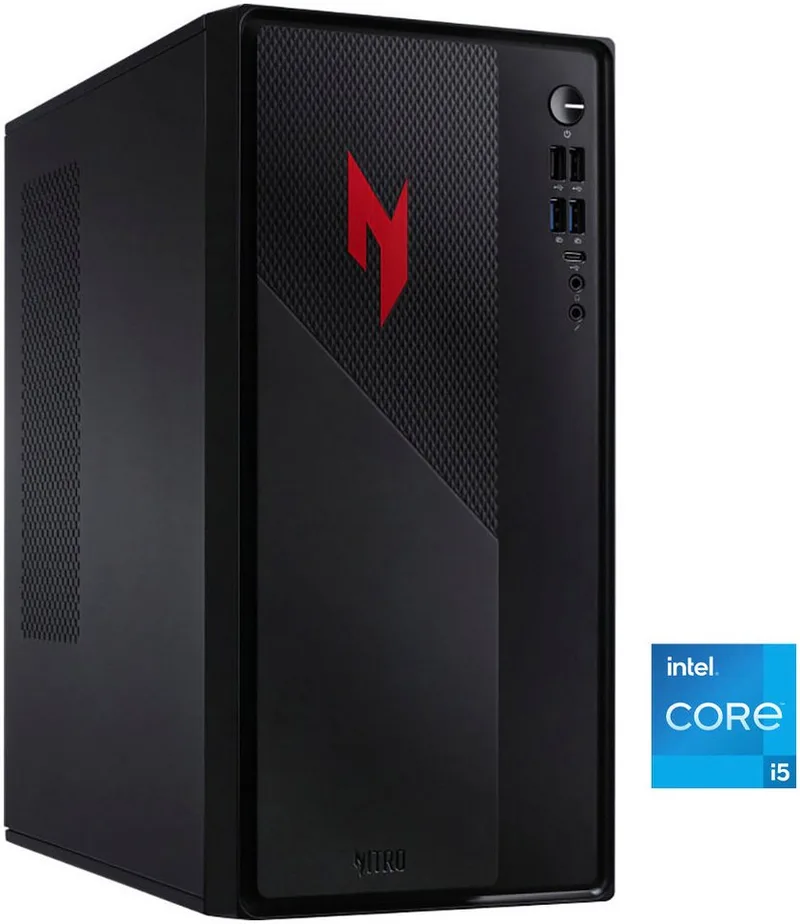 Nitro 20 (N20-100) Gaming-PC (Intel Core i5 13420H, GeForce RTX 5060, 16 GB RAM, 512 GB SSD, Luftkühlung) by Acer, Black – cover