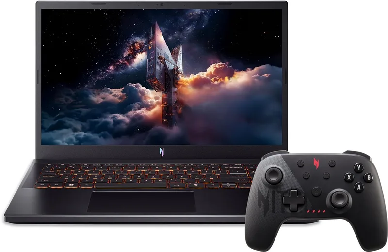 Nitro V 15 ANV15-52-56J1 - Gaming Laptop - 15 inch 165Hz - i5 - 16GB - 512GB SSD RTX 5050 - Verlicht toetsenbord - inclusief Nitro Wireless Controller van Acer, Zwart – cover
