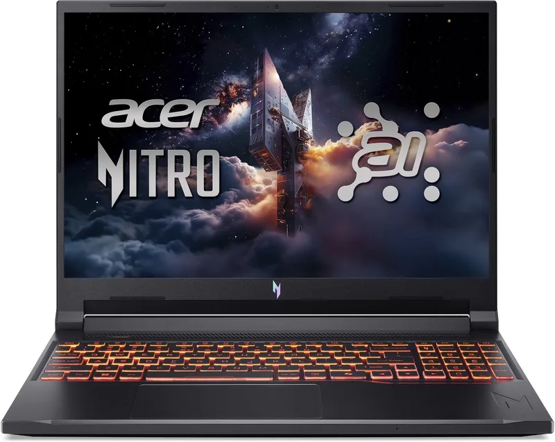 Nitro V 16 AI ANV16-42-R7EB - Gaming Laptop - 16 inch 3K 180Hz - Ryzen 7 - 32GB - 1TB SSD - RTX 5070 - inclusief 3mnd PC GamePass van Acer, Zwart – cover