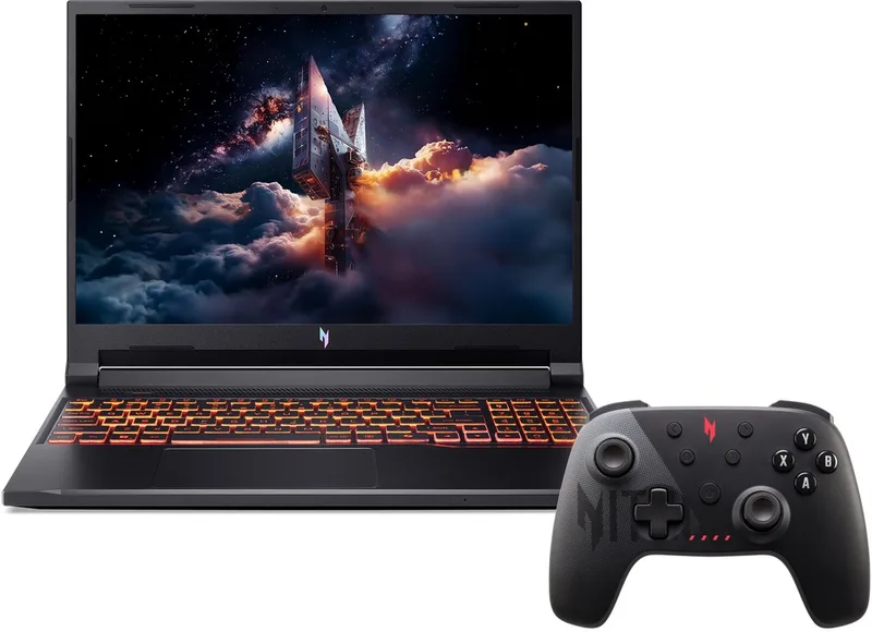 Nitro V 16 AI ANV16-42-R85B Copilot+ PC - QWERTY van Acer, Zwart, US – cover
