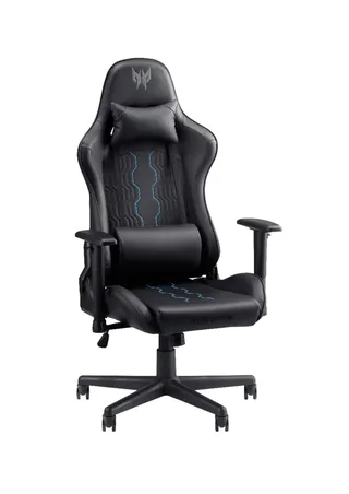 Rift Go – Gamestoel / Gaming Chair - Maximale belastbaarheid 120kg - Rughoek 90° tot 160° - Zwart/Blauw van Acer, Zwart – cover 3 van 5