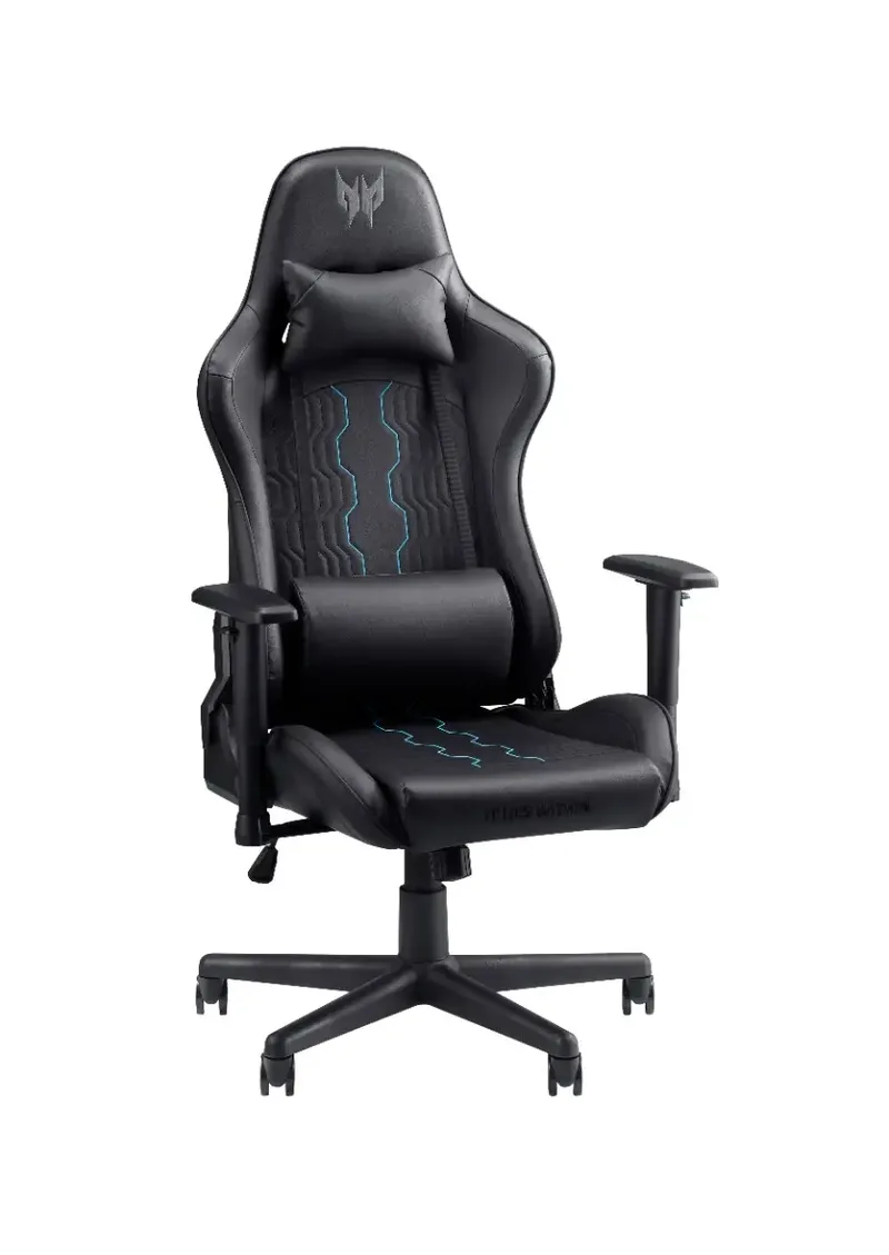 Rift Go – Gamestoel / Gaming Chair - Maximale belastbaarheid 120kg - Rughoek 90° tot 160° - Zwart/Blauw van Acer, Zwart – cover 3 van 5