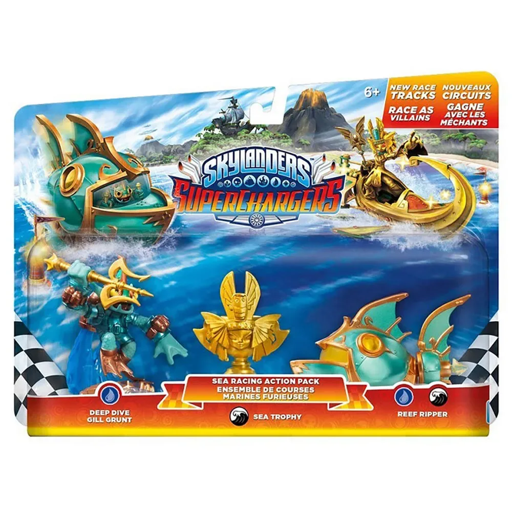 Skylanders Racing Pack Sea Deep Dive Gill Grunt And Trophy And Reef Ripper Figuur de Activision – jaquette