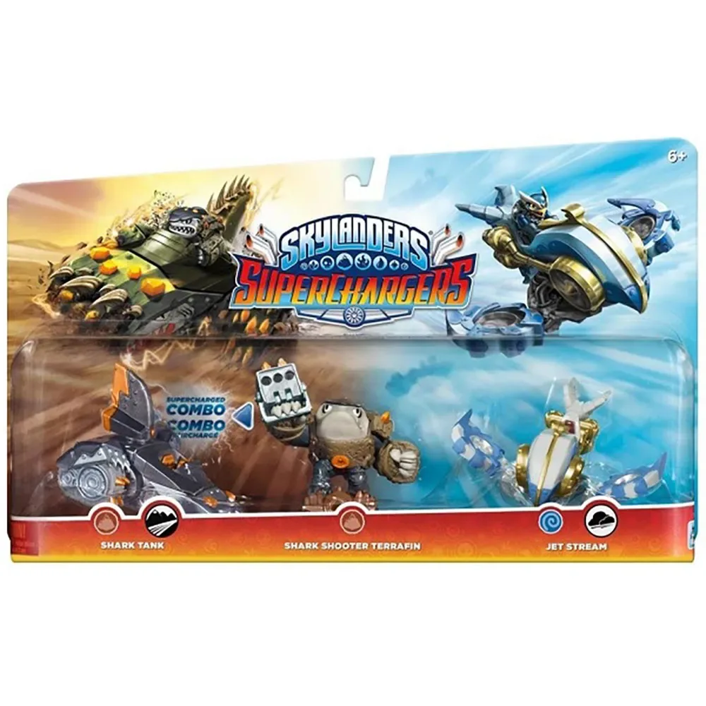 Skylanders Superchargers Tank Requin Et Tireur Requin Terrafin Et Figurine Jet Stream de Activision – jaquette