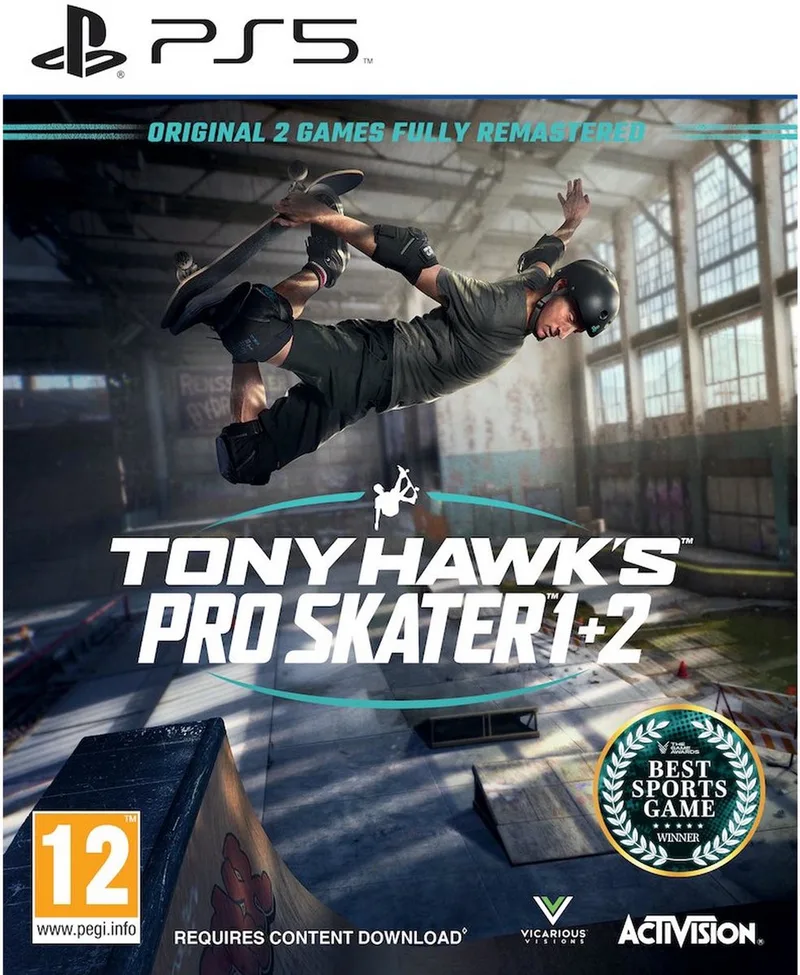 Tony Hawk's Pro Skater 1+2 by Activision, PS5 – cover