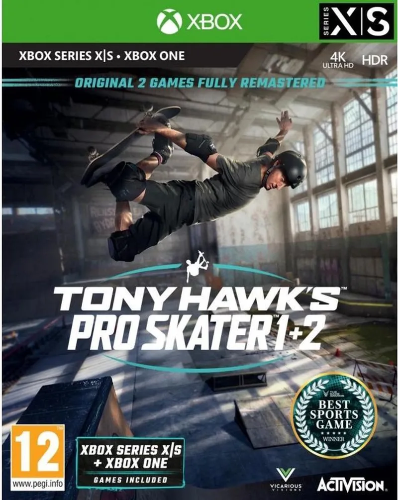 Tony Hawk's Pro Skater 1+2 by Activision, Xbox Series X | S – cover