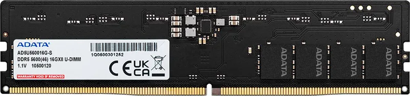 DDR5 5600 U-DIMM geheugenmodule 8 GB 1 x 8 GB 288-pin DIMM de ADATA – jaquette