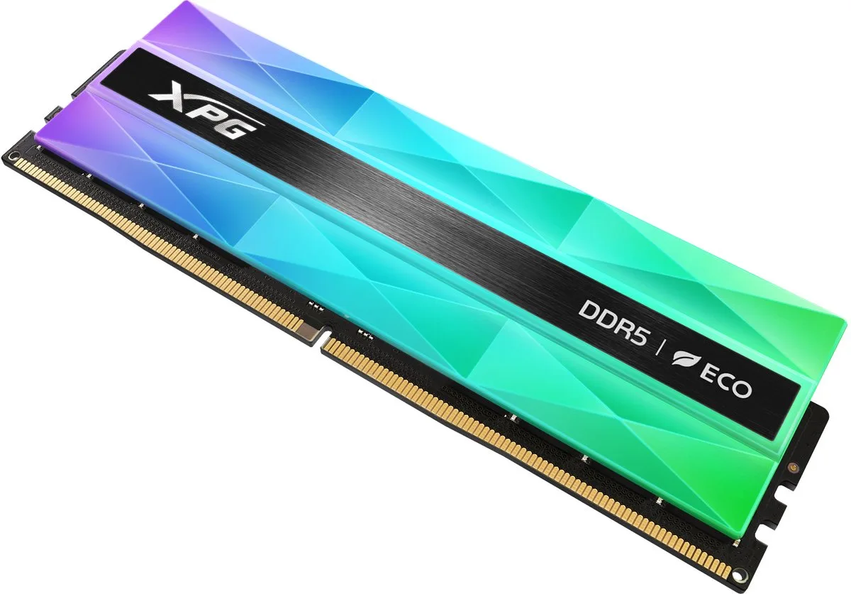 LANCER NEON RGB geheugenmodule 16 GB 1 x 16 GB DDR5 288-pin DIMM ECC de ADATA, Multicolore – jaquette