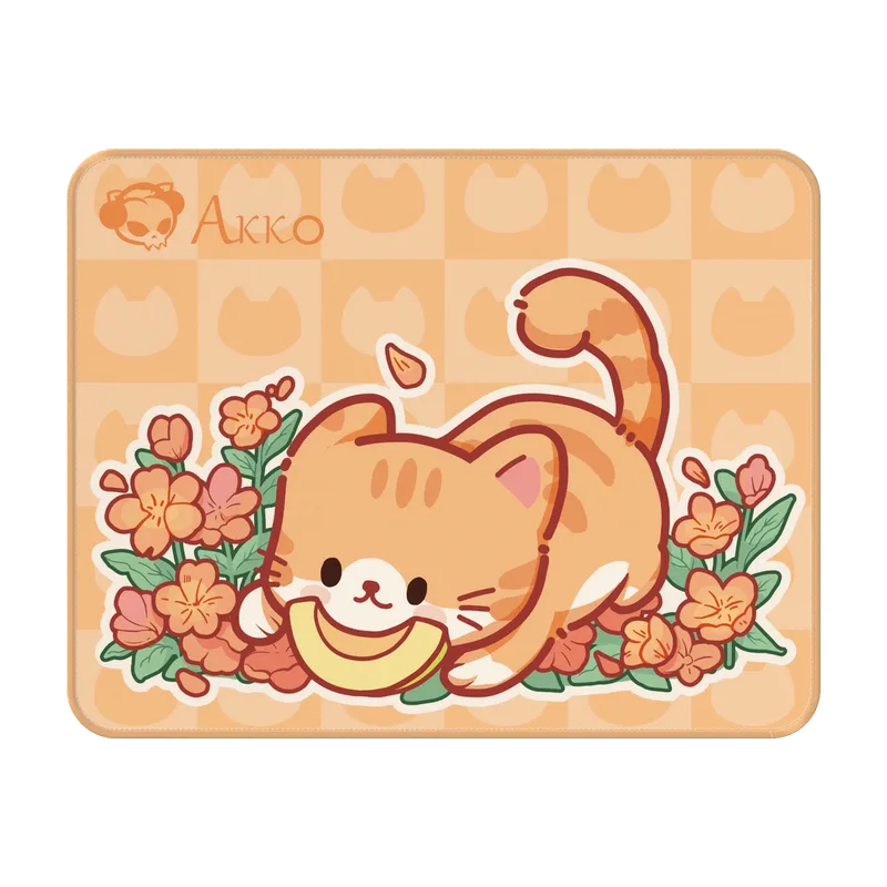 Cat Theme Mouse Pad de AKKO, Orange KATE – jaquette