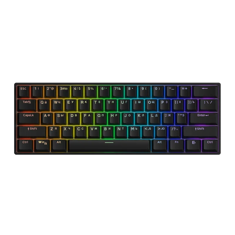 Cyrillic Keyboard Series de AKKO, Black Shine-through – jaquette