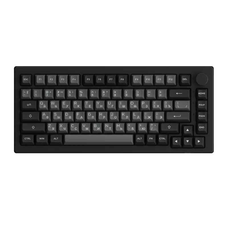 Cyrillic Keyboard Series de AKKO, Black & Silver – jaquette