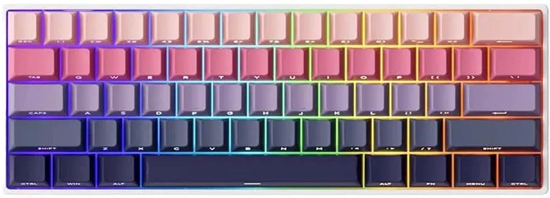 MONSGEEK FUN60 Max Shine-Through Phantom Pink Hall Effect Magnetische Switch 8K Hz ARGB Draadloos Hotswap Mechanisch Gaming Toetsenbord by AKKO, Black – cover