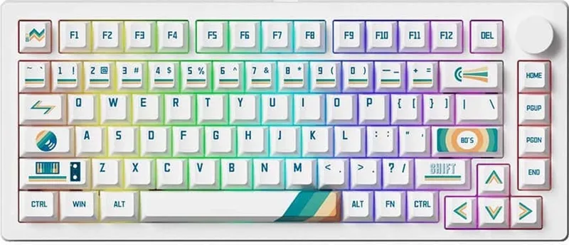 MONSGEEK M1 V5 1980s RGB Draadloos Hotswap Mechanisch Gaming Toetsenbord van AKKO, Rainbow – cover