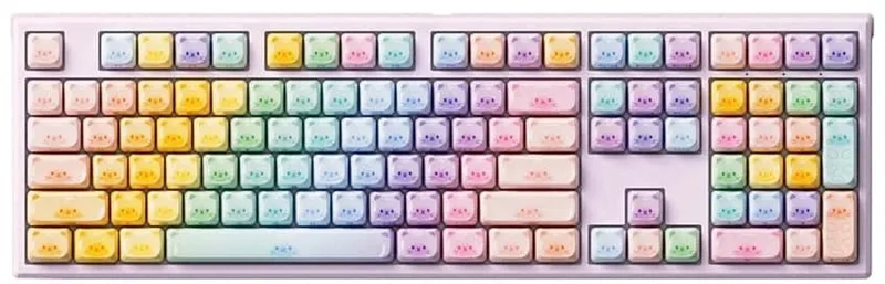 MONSGEEK MG108B - RGB Draadloos Hotswap Mechanisch Gaming Toetsenbord by AKKO, Colorful Cats – cover
