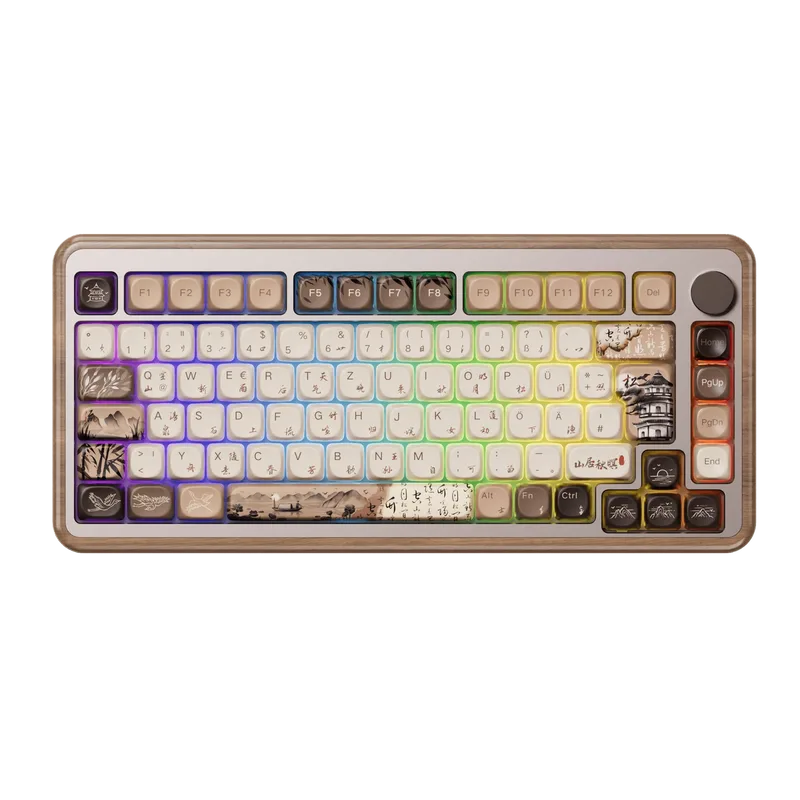 MU02 Mountain Seclusion Wooden Keyboard de AKKO – jaquette
