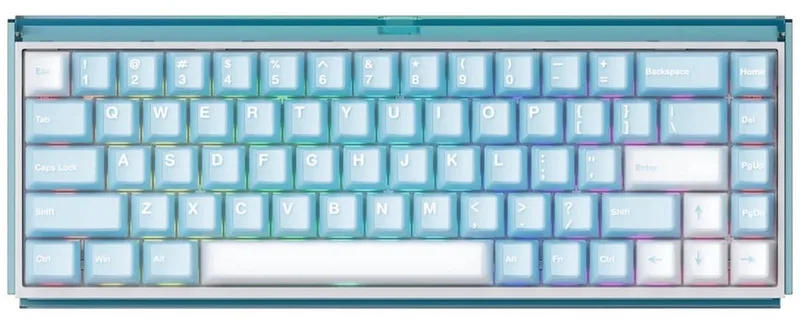 Ray68 HE Blue White 65% AstroAim Magnetische Switch 8K Hz Hall Effect Hotswap ARGB Draadloze Gaming Toetsenbord by AKKO, White – cover