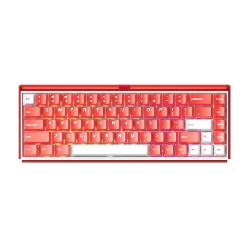 Ray68 HE Magnetic Keyboard de AKKO, Misty Red & White – jaquette