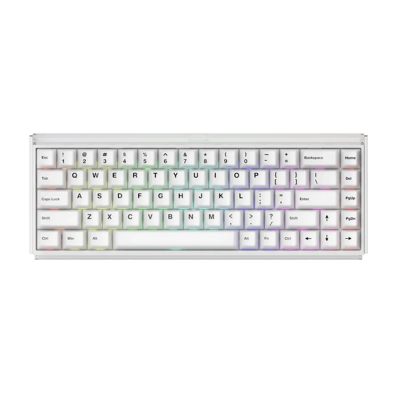 Ray68 HE Magnetic Keyboard de AKKO, Misty White – jaquette