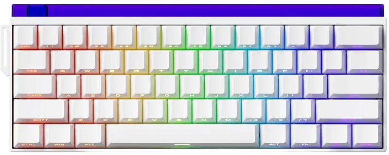 Veekos Shine60 HE 60% Flash Magnetische Switch 8K Hz Hall Effect Hotswap RGB Gaming Toetsenbord by AKKO, Rainbow – cover