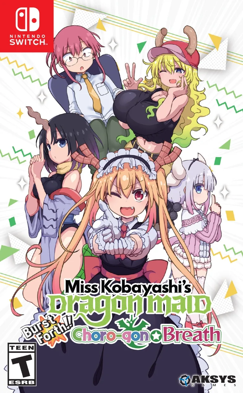 Miss Kobayashi's Dragon Maid Burst Forth!! Choro-Gon Breath van Aksys Games, Nintendo Switch – cover