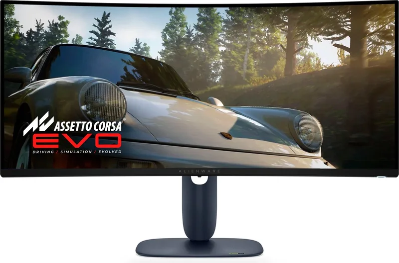 AW3425DW computer monitor 86,4 cm (34") 3440 x 1440 Pixels Wide Quad HD QD-OLED van Alienware, Blauw – cover