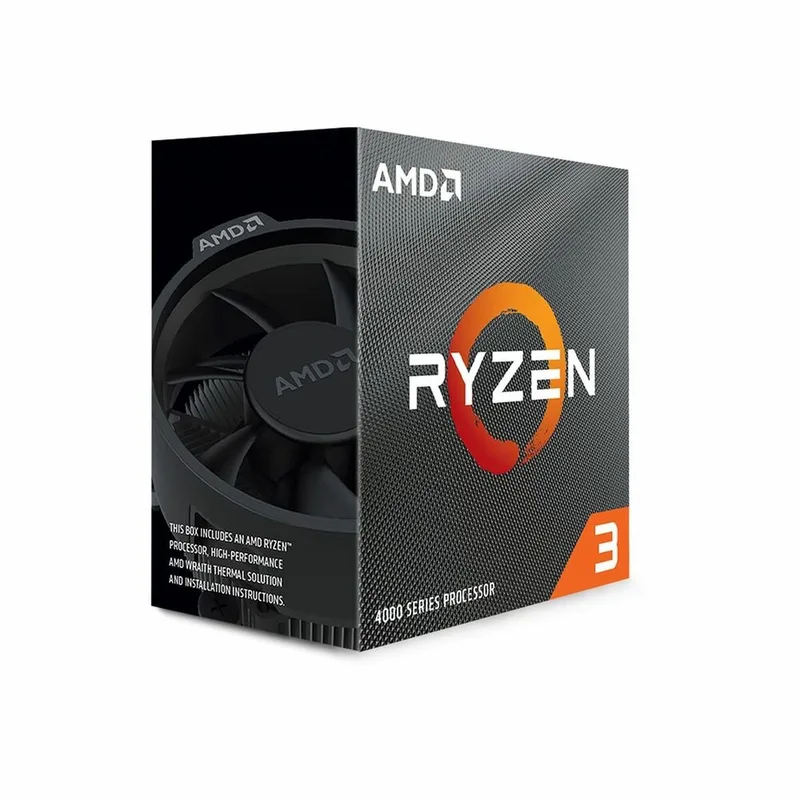 Ryzen 3 4100 Boxed - Desktop processor - CPU - 4 Core - 8 Threads - 3,8GHz/4GHz - Socket AM4 - Inclusief koeler van AMD – cover