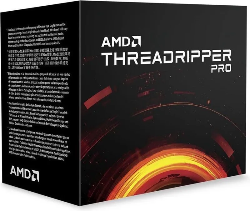 Ryzen Threadripper PRO 3995WX - Processor 2.7 GHz (4.2 GHz) - 64-cores - 128 threads - 256 MB cache - socket SWRX8 - zonder koeler by AMD – cover