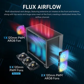 FLUX M Midi Tower fra Antec, Sort – cover 2 af 2