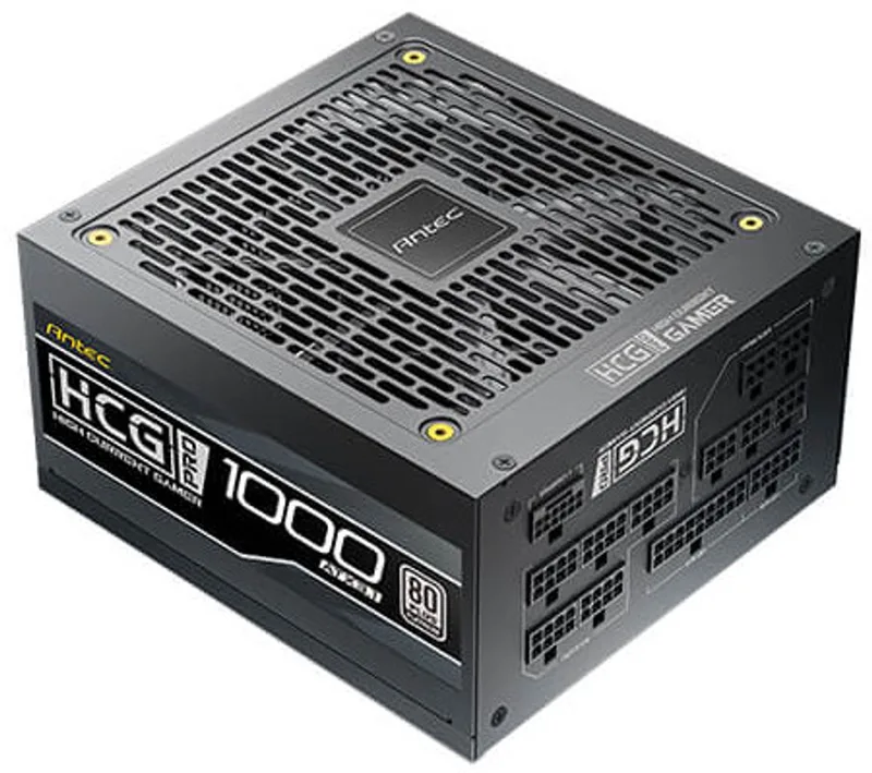 HIGH CURRENT GAMER HCG1000 PRO Platinum ATX 3.1 power supply unit 1000 W 20+4 pin ATX van Antec, Zwart – cover