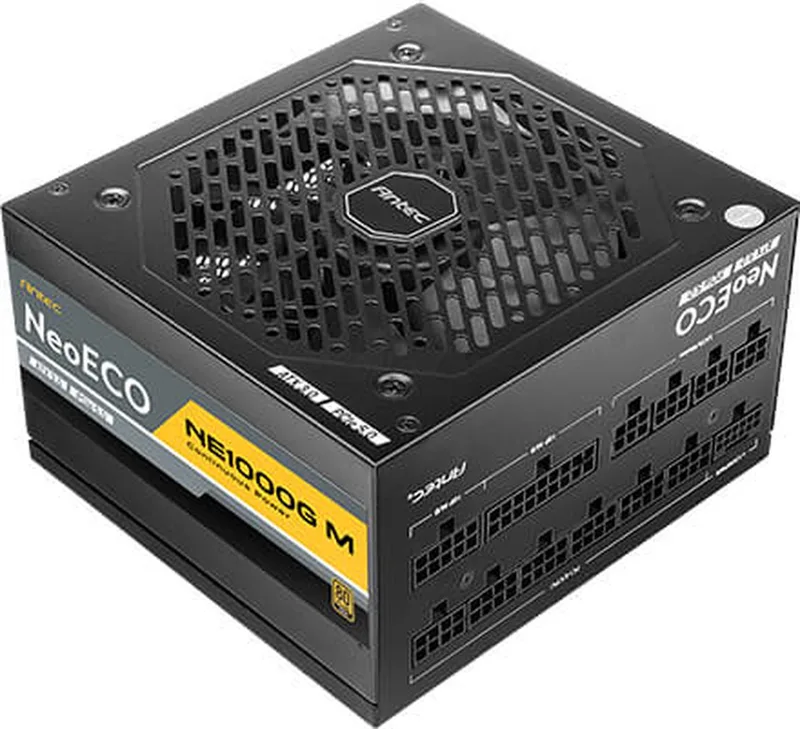 Neo ECO Modular NE1000G M ATX3.0 EC power supply unit 1000 W 20+4 pin ATX ATX van Antec, Zwart – cover