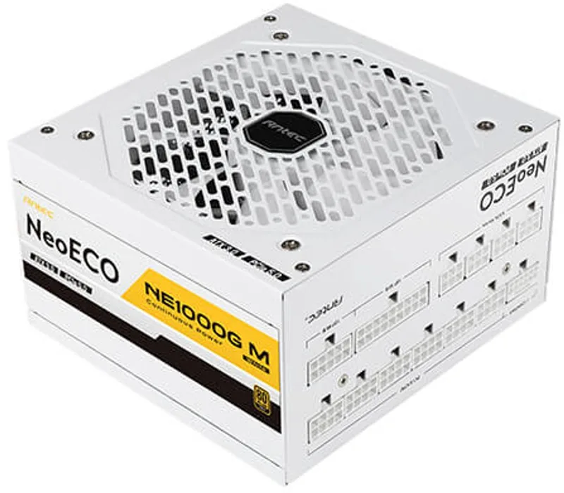 Neo ECO Modular NE1000G M White ATX 3.0 power supply unit 1000 W 20+4 pin ATX van Antec, Wit – cover