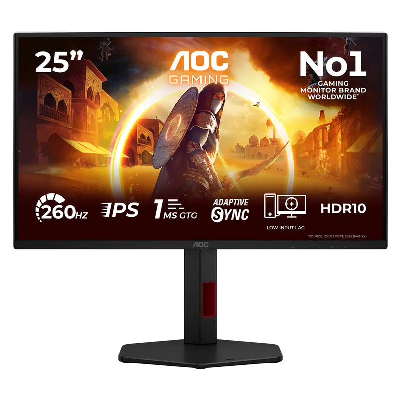 62,2 cm (24.5"") 1920 x 1080 Pixel AOC 25G4ZR 16:9 Full HD Fast IPS 1 ms 260 Hz HDR DisplayPort HDMI Pivot Height VESA by AOC – cover