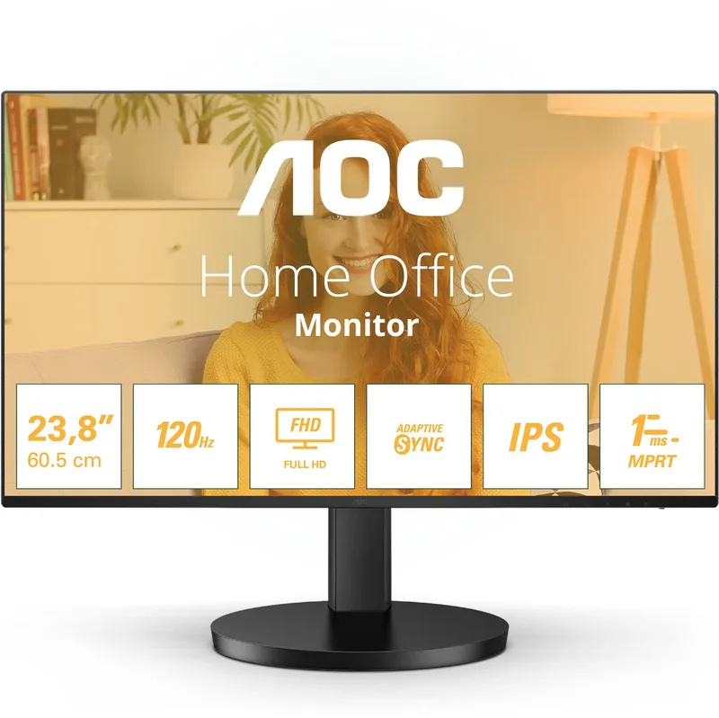 AOC 24B3HA2 - Full HD IPS Monitor - 100hz - 1ms - Speakers - Randloos Design - 24 inch de AOC – jaquette