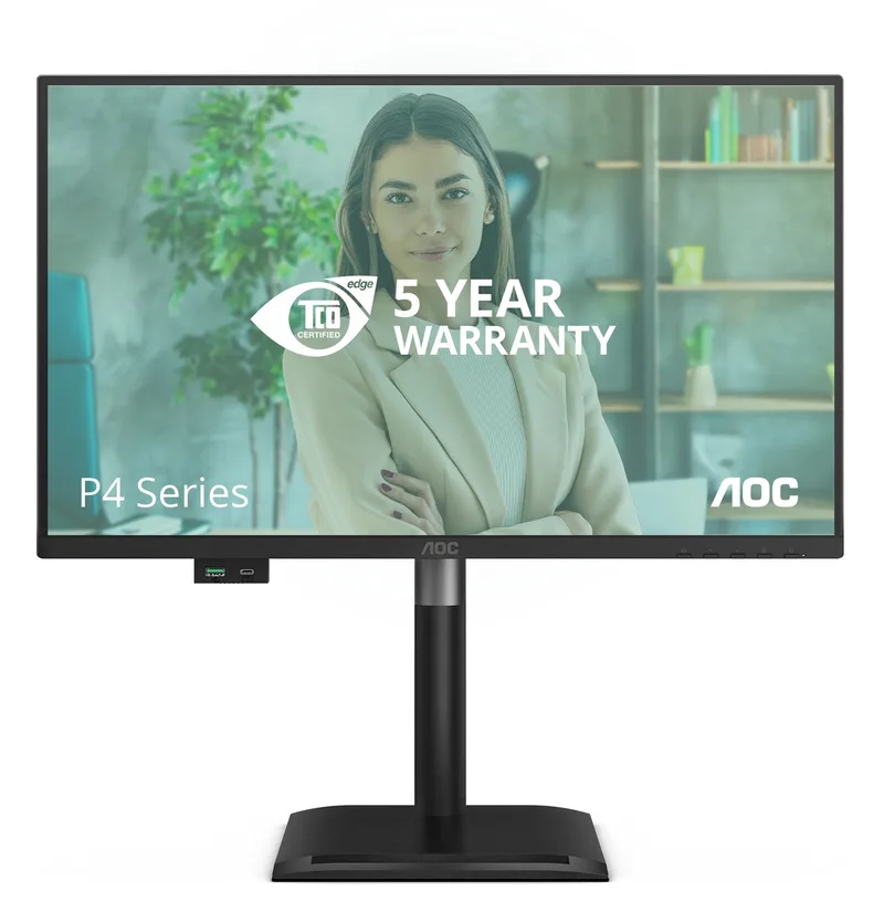 Aoc 24P4U Ips-Monitor Voor Pc, Laptop, Computer, Fhd 120Hz, Luidsprekerhub, Hdmi Dp by AOC, Black – cover