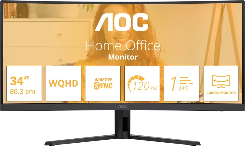 B3 CU34B3E - Ultrawide WQHD Monitor - 120hz - 34 inch by AOC – cover