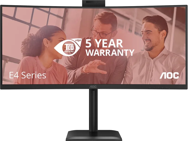 CU34E4CW - QHD Ultrawide Monitor - Webcam - 5 Jaar garantie - 34 inch van AOC – cover