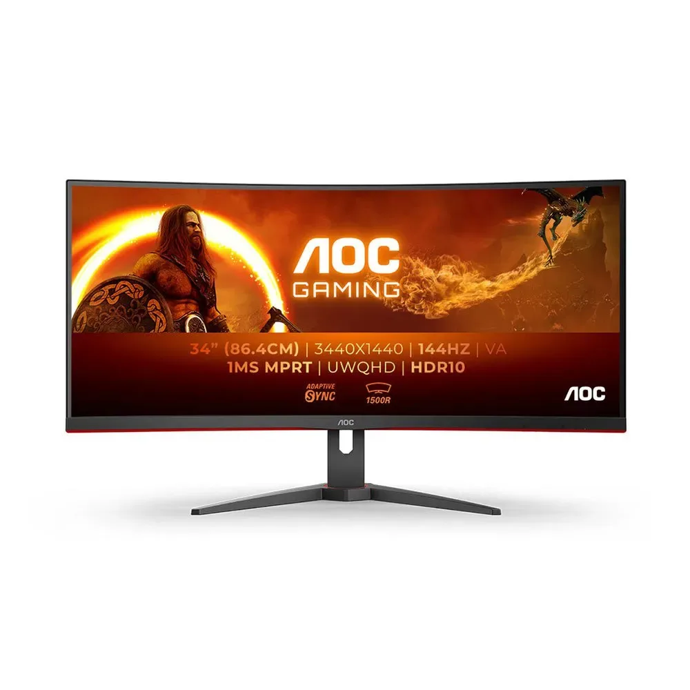 Cu34g2xe/bk 34´´ Uwqhd Va Wled 144hz Gebogen Gaming-monitor by AOC – cover