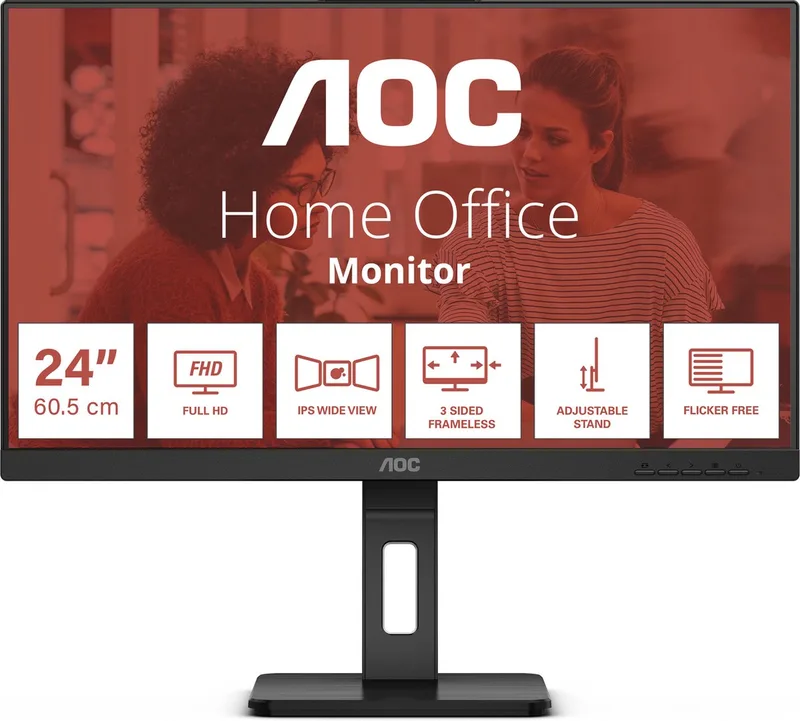E3 24E3QAF - Full HD Monitor van AOC, Zwart – cover